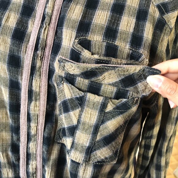 English Laundry Blaque label by Christopher Wicks 100% cotton checkered shirt - Picture 8 of 16